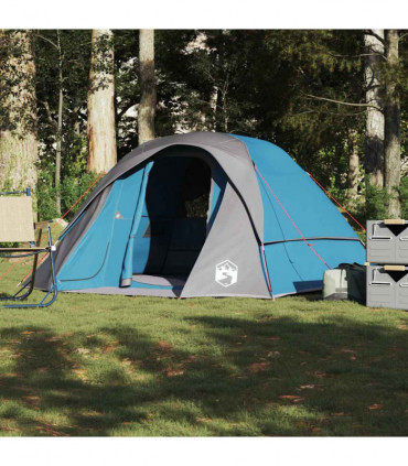 vidaXL Family Tent Cabin 6-Person Blue Waterproof
