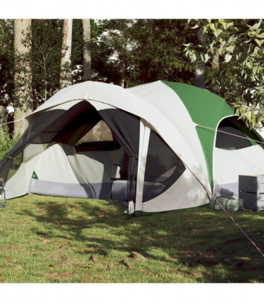 vidaXL Family Tent Cabin 6-Person Green Waterproof
