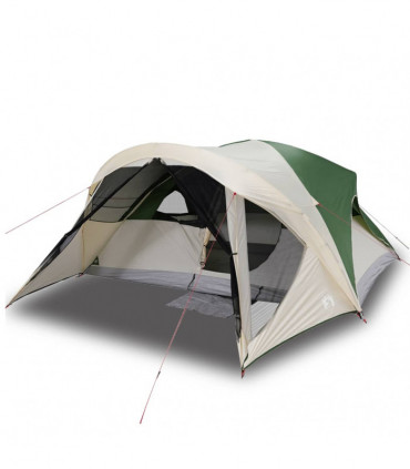 vidaXL Family Tent Cabin 6-Person Green Waterproof