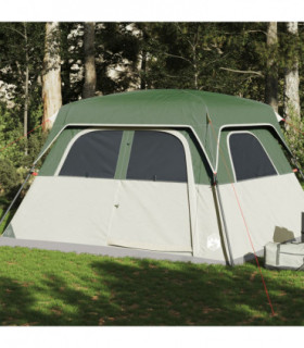 vidaXL Family Tent Cabin 6-Person Green Waterproof