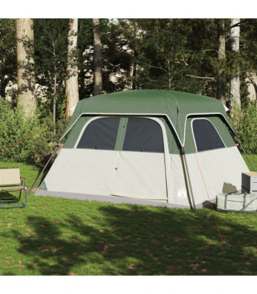 vidaXL Family Tent Cabin 6-Person Green Waterproof