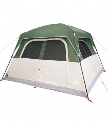 vidaXL Family Tent Cabin 6-Person Green Waterproof