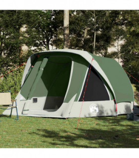 vidaXL Family Tent Cabin 6-Person Green Waterproof