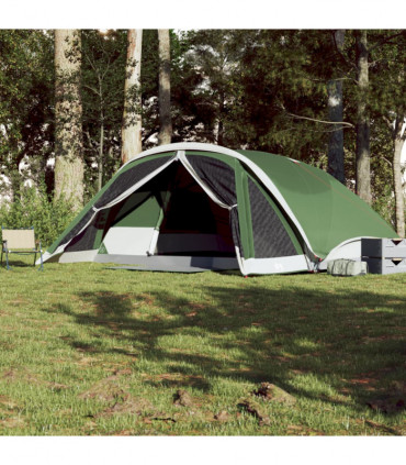 vidaXL Family Tent Cabin 6-Person Green Waterproof