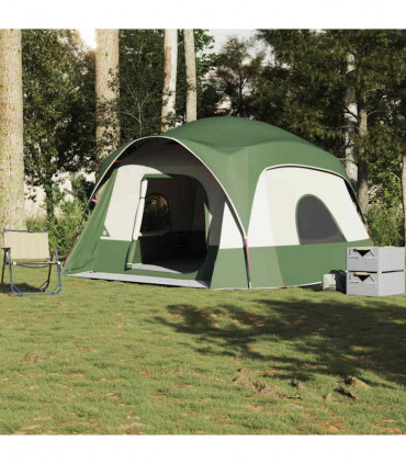 vidaXL Family Tent Cabin 6-Person Green Waterproof