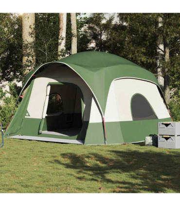 vidaXL Family Tent Cabin 6-Person Green Waterproof
