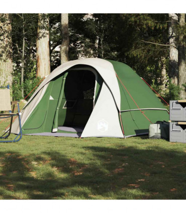 vidaXL Family Tent Cabin 6-Person Green Waterproof