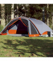 vidaXL Family Tent Cabin 6-Person Grey Waterproof