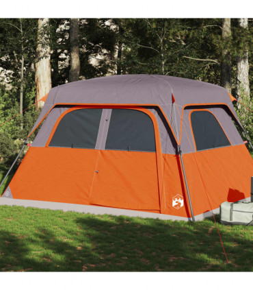 vidaXL Family Tent Cabin 6-Person Orange Waterproof