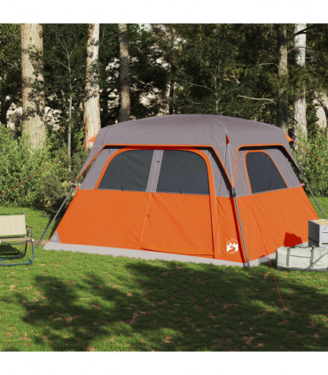 vidaXL Family Tent Cabin 6-Person Orange Waterproof