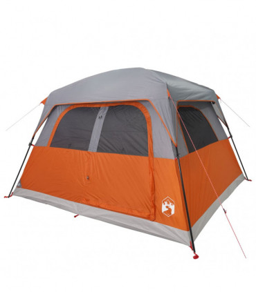vidaXL Family Tent Cabin 6-Person Orange Waterproof