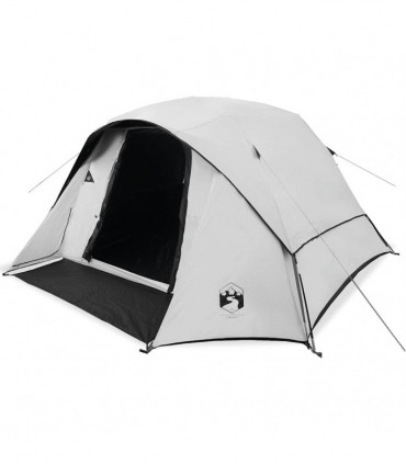 vidaXL Family Tent Cabin 6-Person White Blackout Fabric Waterproof
