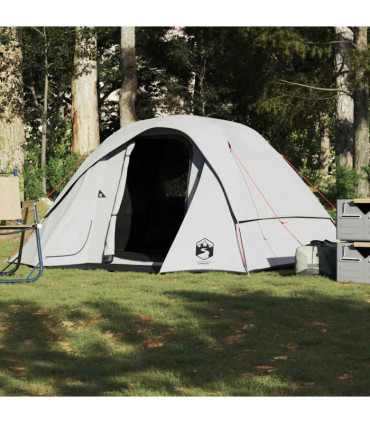 vidaXL Family Tent Cabin 6-Person White Blackout Fabric Waterproof