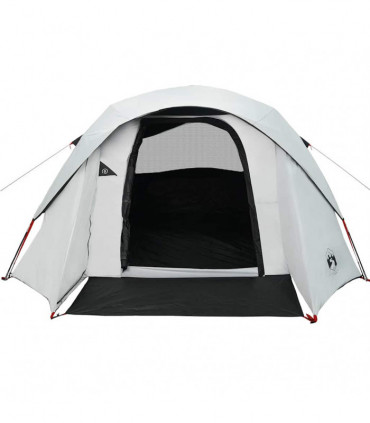 vidaXL Family Tent Cabin 6-Person White Blackout Fabric Waterproof