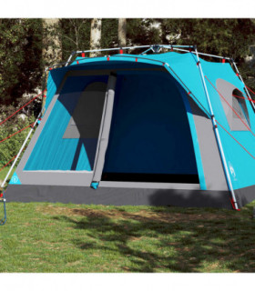 vidaXL Family Tent Cabin 7-Person Blue Quick Release