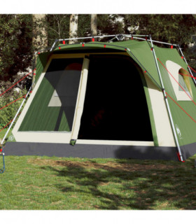 vidaXL Family Tent Cabin 7-Person Green Quick Release