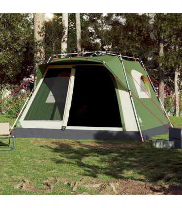 vidaXL Family Tent Cabin 7-Person Green Quick Release