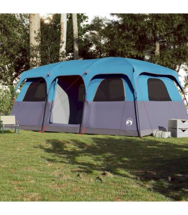 vidaXL Family Tent Cabin 9-Person Blue Waterproof