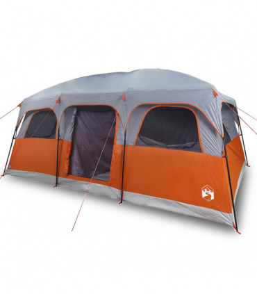 vidaXL Family Tent Cabin 9-Person Grey Waterproof