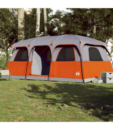 vidaXL Family Tent Cabin 9-Person Grey Waterproof