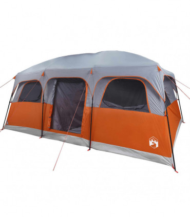 vidaXL Family Tent Cabin 9-Person Grey Waterproof