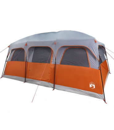 vidaXL Family Tent Cabin 9-Person Grey Waterproof