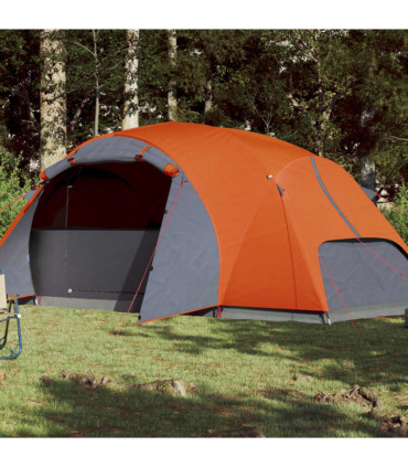 vidaXL Family Tent Crossvent 8-Person Orange Waterproof