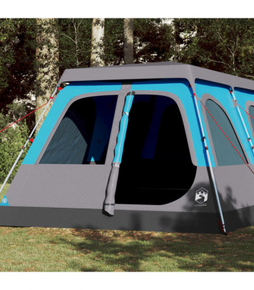 vidaXL Family Tent Dome 10-Person Blue Quick Release