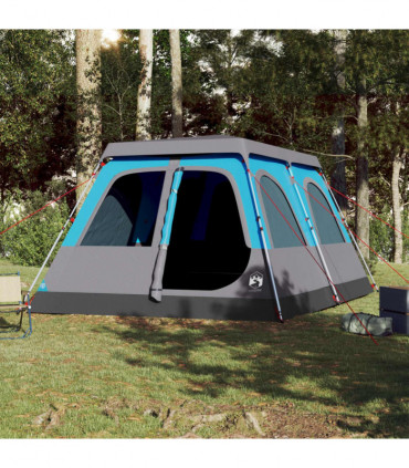 vidaXL Family Tent Dome 10-Person Blue Quick Release