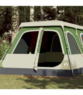 vidaXL Family Tent Dome 10-Person Green Quick Release