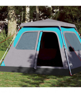 vidaXL Family Tent Dome 6-Person Blue Quick Release