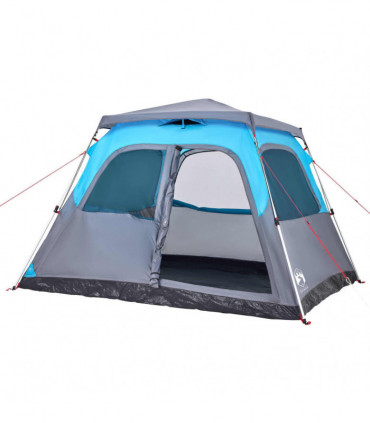 vidaXL Family Tent Dome 6-Person Blue Quick Release