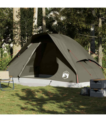 vidaXL Family Tent Dome 6-Person Brown Waterproof