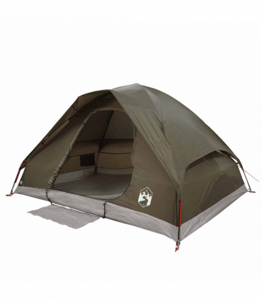 vidaXL Family Tent Dome 6-Person Brown Waterproof