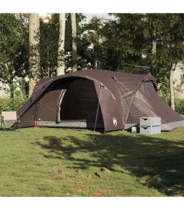 vidaXL Family Tent Dome 6-Person Brown Waterproof