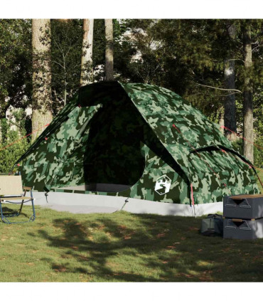 vidaXL Family Tent Dome 6-Person Camouflage Waterproof