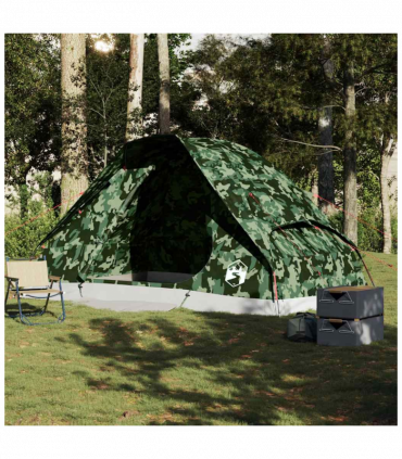 vidaXL Family Tent Dome 6-Person Camouflage Waterproof