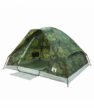 vidaXL Family Tent Dome 6-Person Camouflage Waterproof