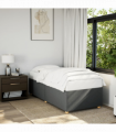 vidaXL Bed Frame without Mattress Dark Grey Single Fabric
