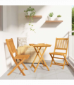vidaXL Garden Bistro Set 3 pcs Brown Solid acacia wood