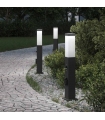 vidaXL Bollard Lights with Sensor&Outlet 3 pcs 50 cm Black IP44