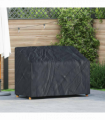 vidaXL Garden Bench Cover Black 134 x 70 x 65 / 94 cm 420D fabric