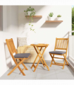 vidaXL Garden Bistro Set 3 pcs Brown Solid acacia wood
