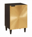 vidaXL Bathroom Cabinet with Shelf Black and Gold 38 x 33 x 58 cm