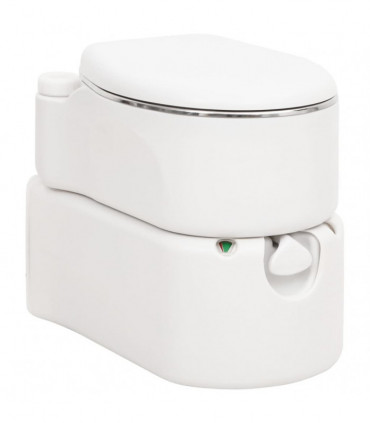 Integrated Camping Toilet White 24+17 L HDPE&Steel