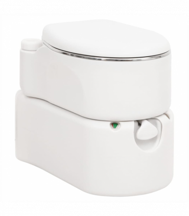 Integrated Camping Toilet White 24+17 L HDPE&Steel