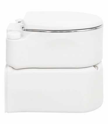 Integrated Camping Toilet White 24+17 L HDPE&Steel