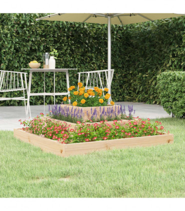 Planter 80x80x27 cm Solid Wood Pine