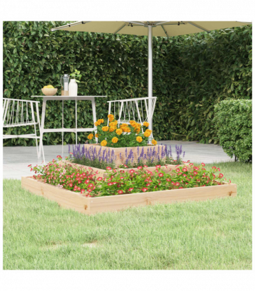 Planter 80x80x27 cm Solid Wood Pine