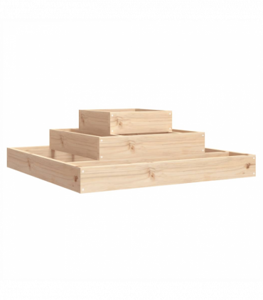Planter 80x80x27 cm Solid Wood Pine